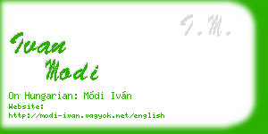 ivan modi business card